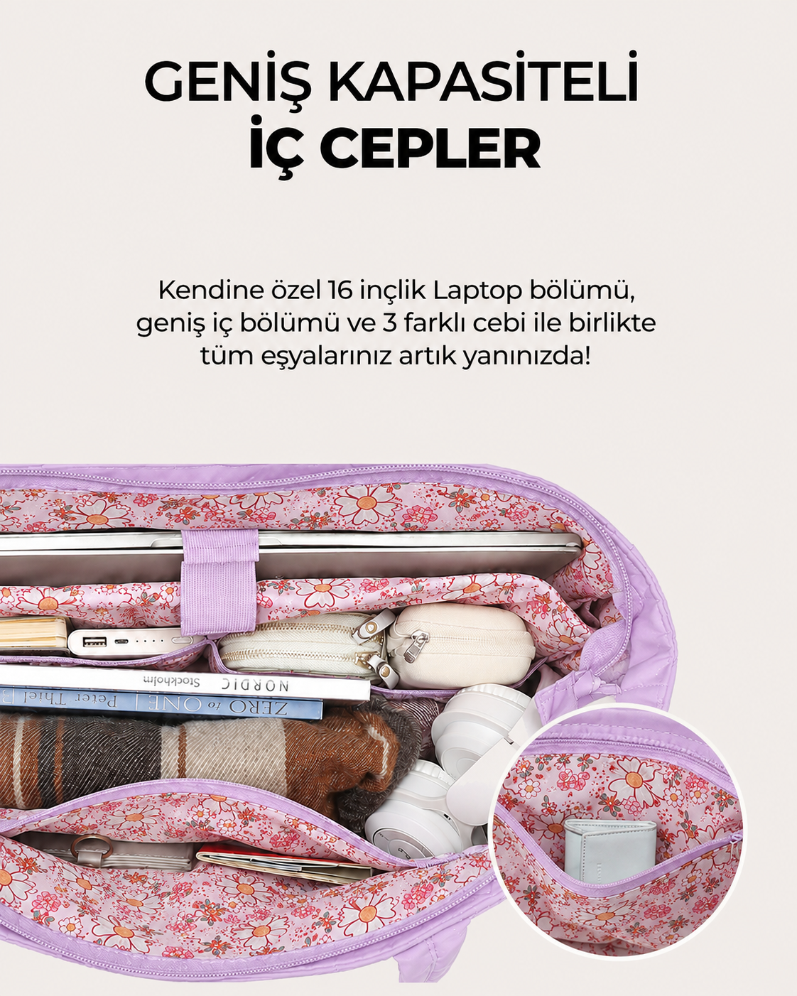 Puffy Tote Çanta | Hafif, Kabarık, Kapitone, Omuz Çanta