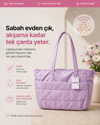 Puffy Tote Çanta | Hafif, Kabarık, Kapitone, Omuz Çanta