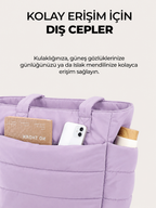 Puffy Tote Çanta | Hafif, Kabarık, Kapitone, Omuz Çanta